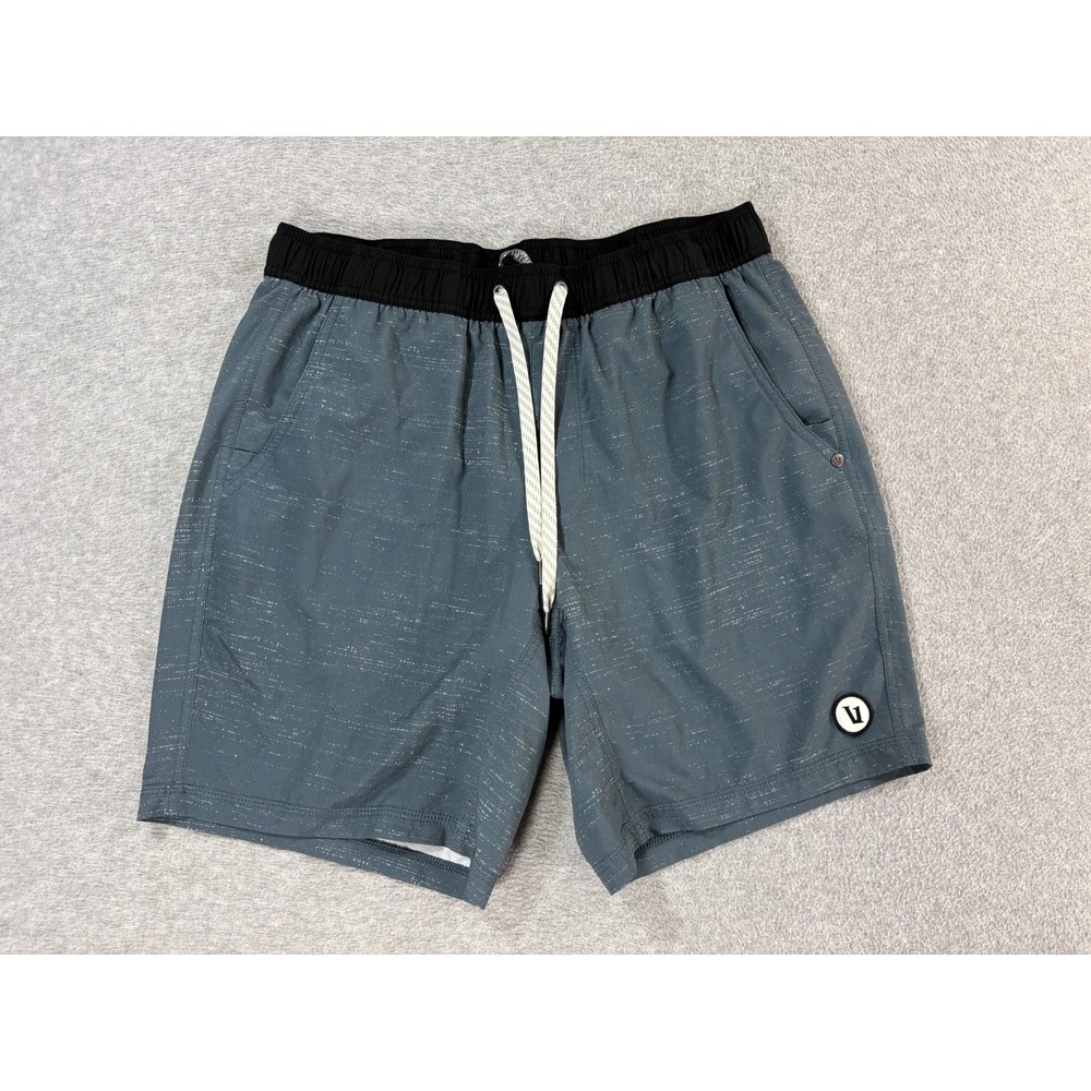 Vuori KORE Compression Lined Athletic Shorts (Men's Medium) Blue - 7"